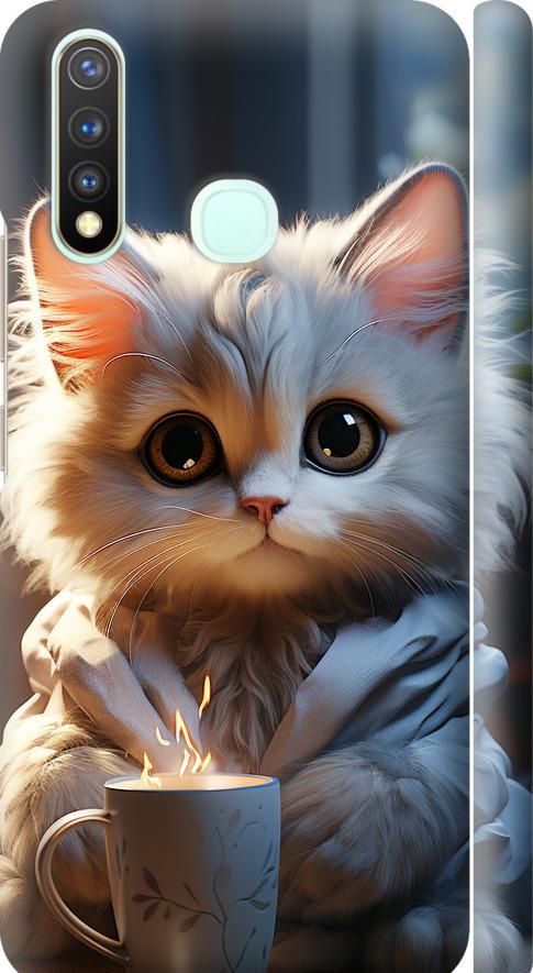 Чехол на Vivo Y19 White cat (5646m-630-42517) Чехол на Vivo Y19 White cat (5646m-630-42517)