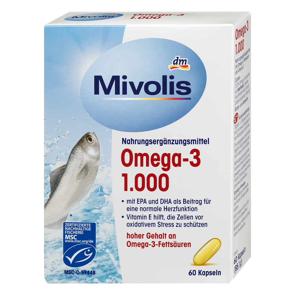 Биологически активная добавка DM Mivolis Omega 3 1000 мг 60 шт. (EPI-15102025-1369)