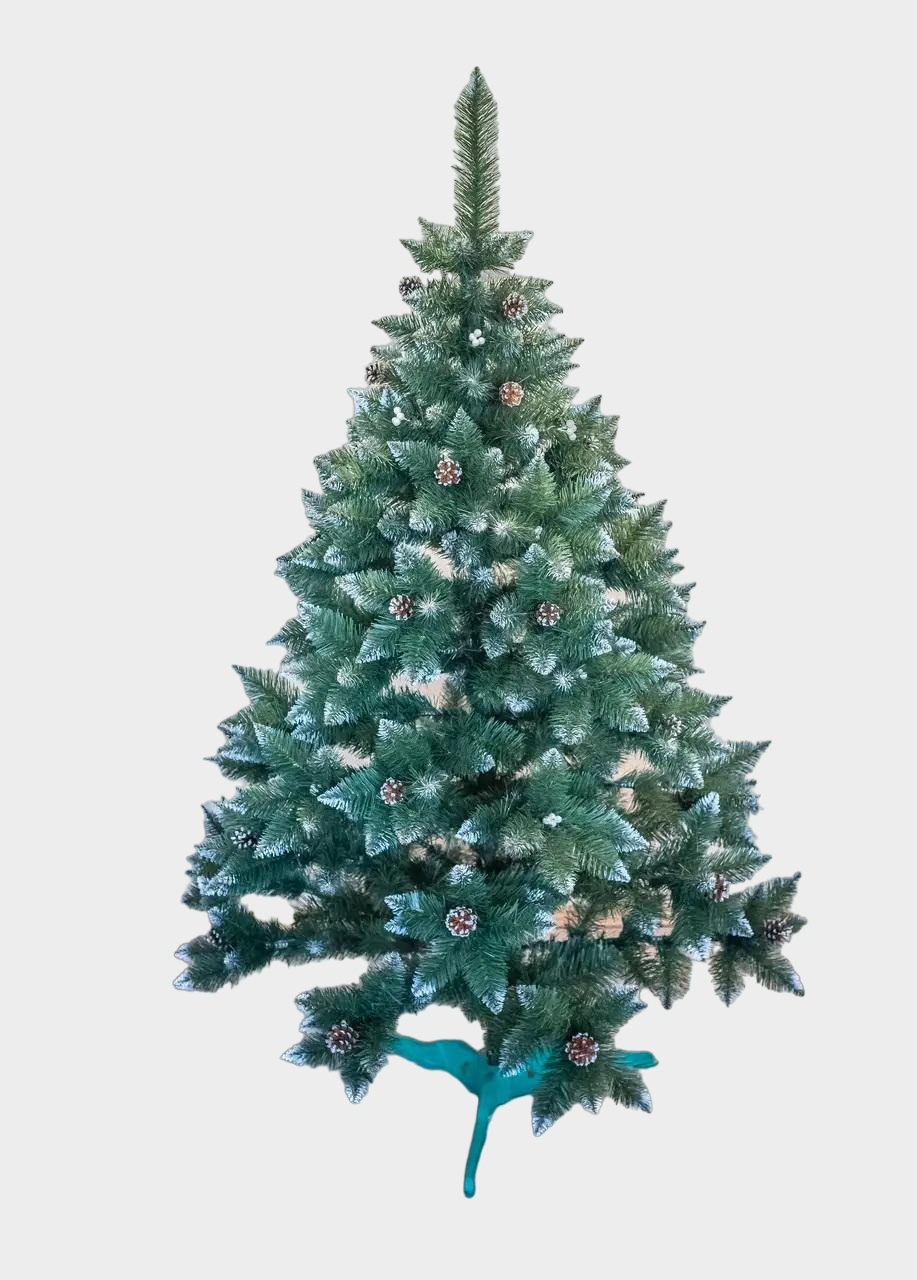 Искусственная елка Элитная с шишками и белой калиной 1,8 м (12891427)