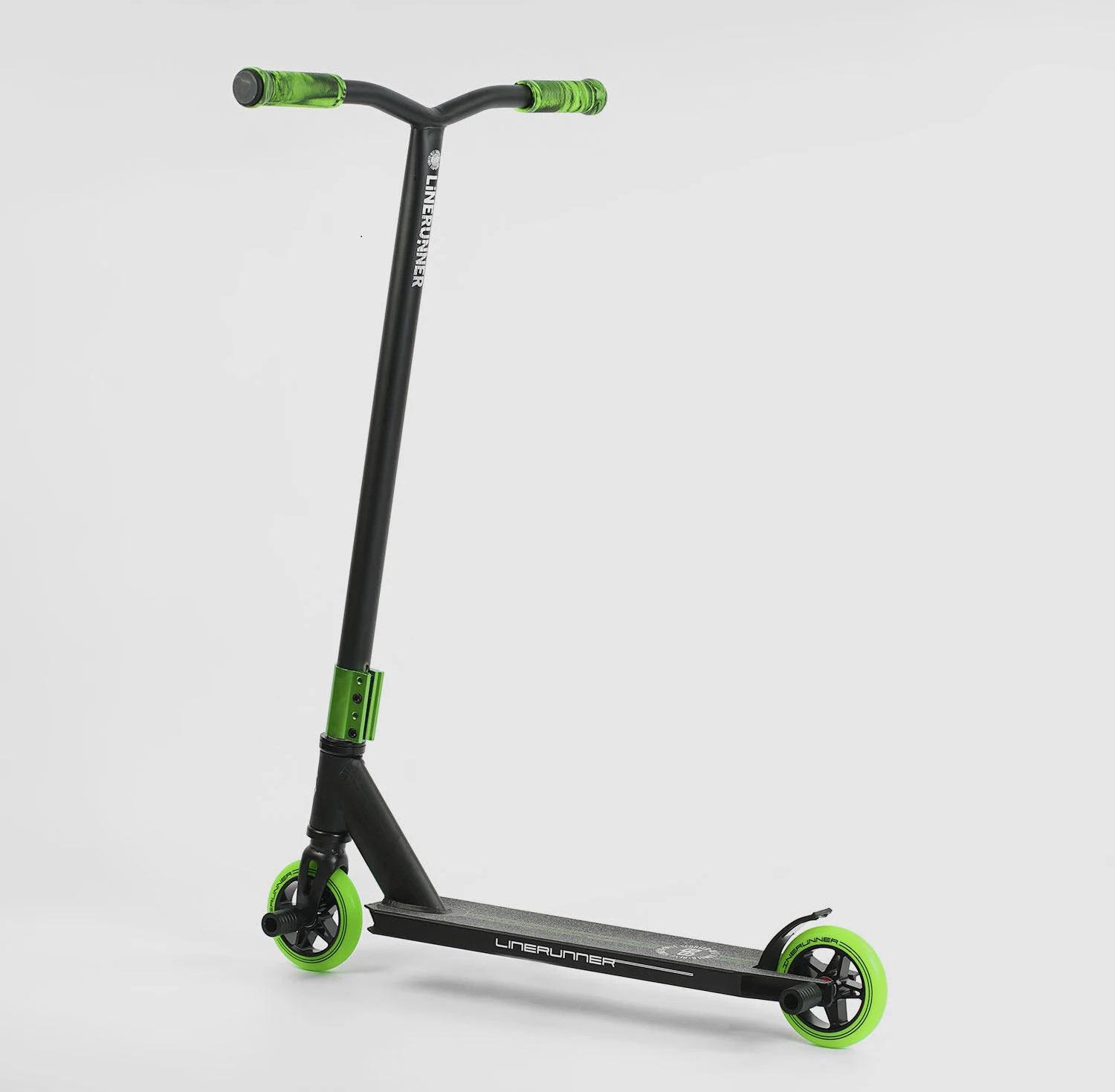 Самокат трюковый Best Scooter LineRunner Black/Green (129762) - фото 7