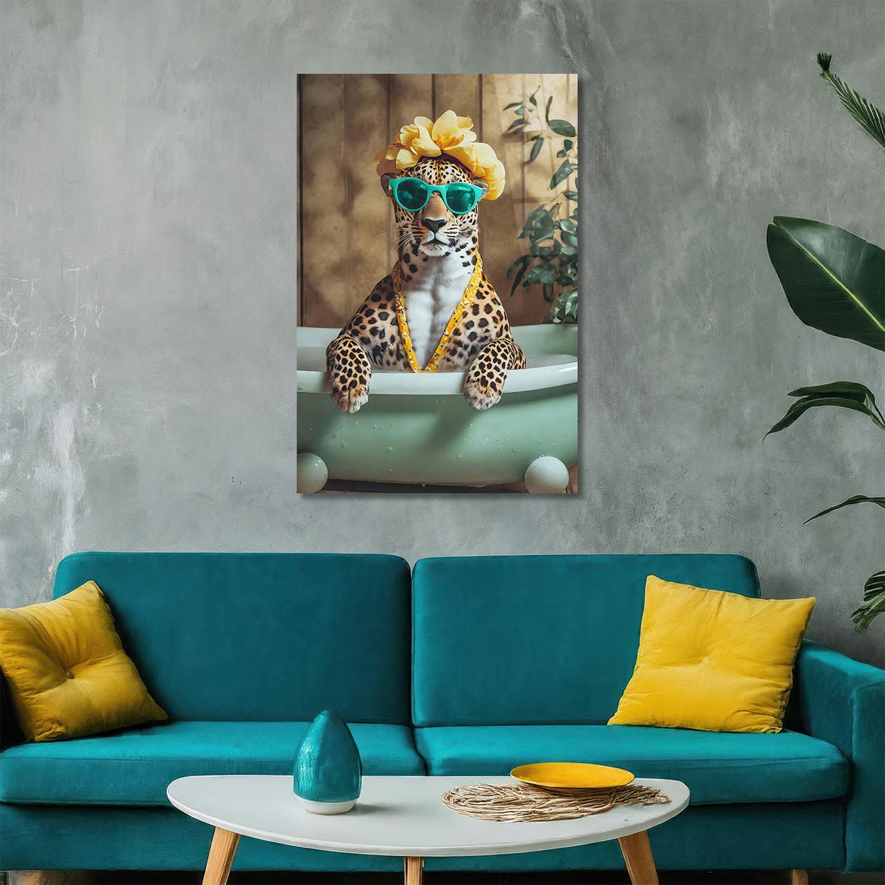 Картина на стекле NovellaPrint Леопард в ванне 60х90 см (451.3) - фото 6