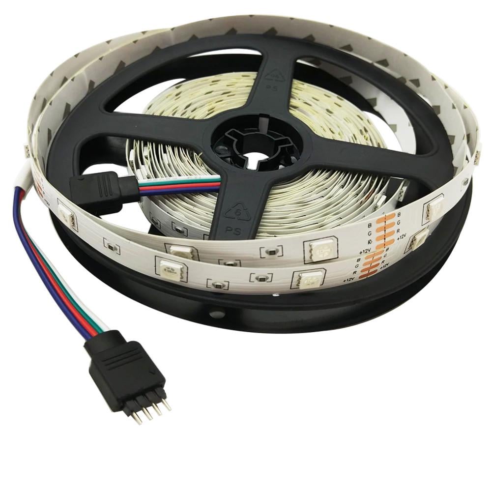 Світлодіодна стрічка SMD 5050 RGB з пультом керування 12V 220V 5 м (3034) - фото 3 Світлодіодна стрічка SMD 5050 RGB з пультом керування 12V 220V 5 м (3034) - фото 3