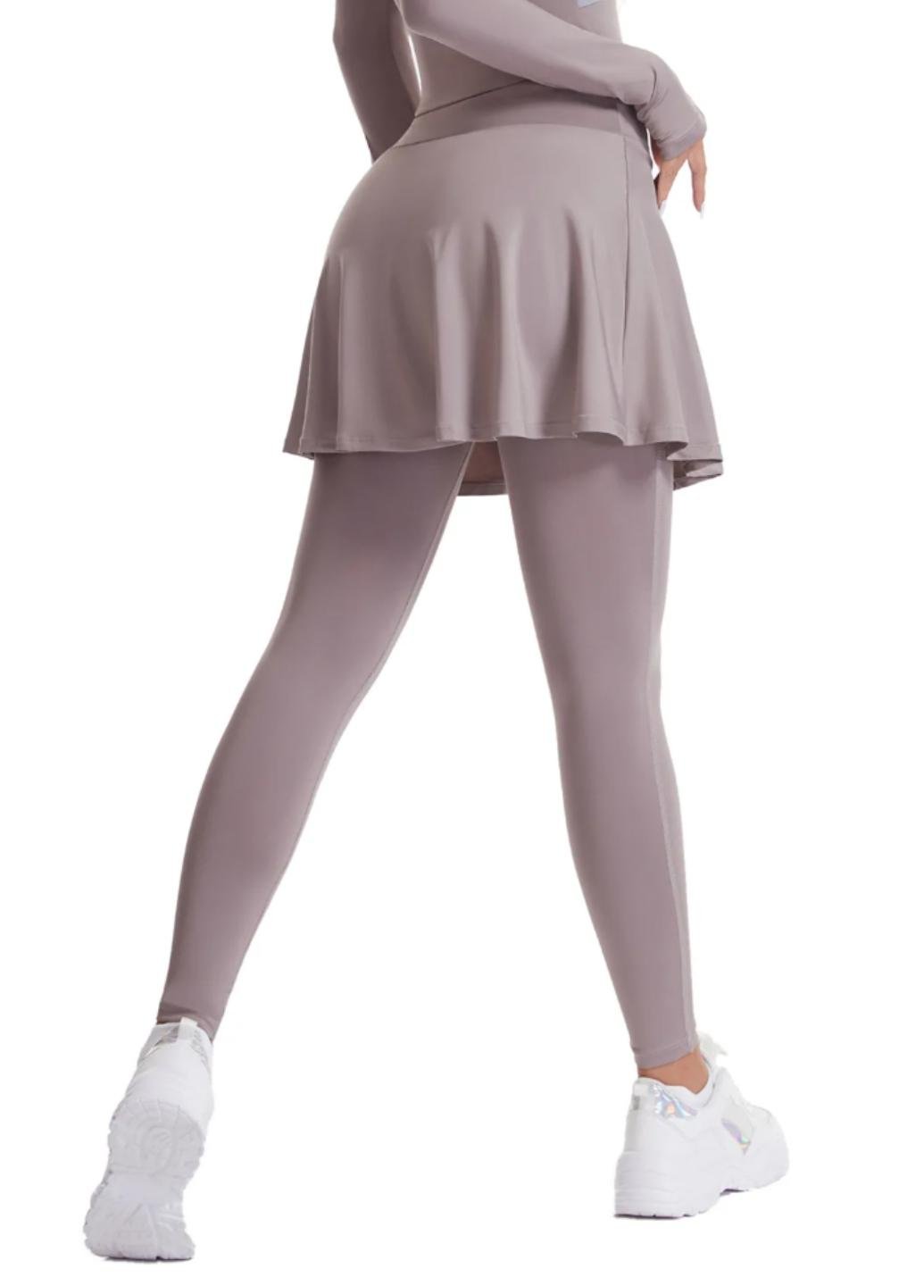 Леггинсы женские спортивные Elegant Sport D123 с юбочкой XL Бежевый (1851-48-01) - фото 10