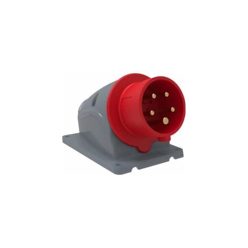 Силовая вилка E.NEXT 3P+N+PE 32А 400 В стационарная IP44 Красный (3642-220)