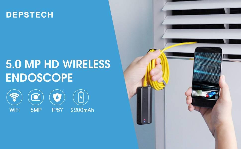 Эндоскоп WiFi Depstech WF028DL 2 камеры 8 мм 5 м (1145) - фото 8 Эндоскоп WiFi Depstech WF028DL 2 камеры 8 мм 5 м (1145) - фото 8