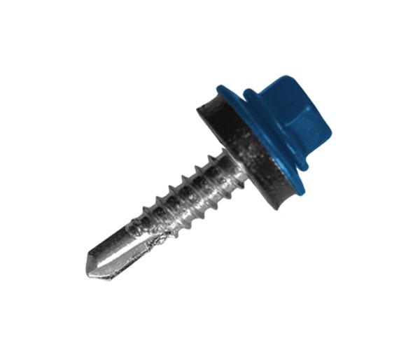 Саморез кровельный по металлу с шайбой EPDM MAXPRO 5,5х25 мм 250 шт. RAL-5005 (SDSM-55255005) - фото 1 Саморез кровельный по металлу с шайбой EPDM MAXPRO 5,5х25 мм 250 шт. RAL-5005 (SDSM-55255005) - фото 1