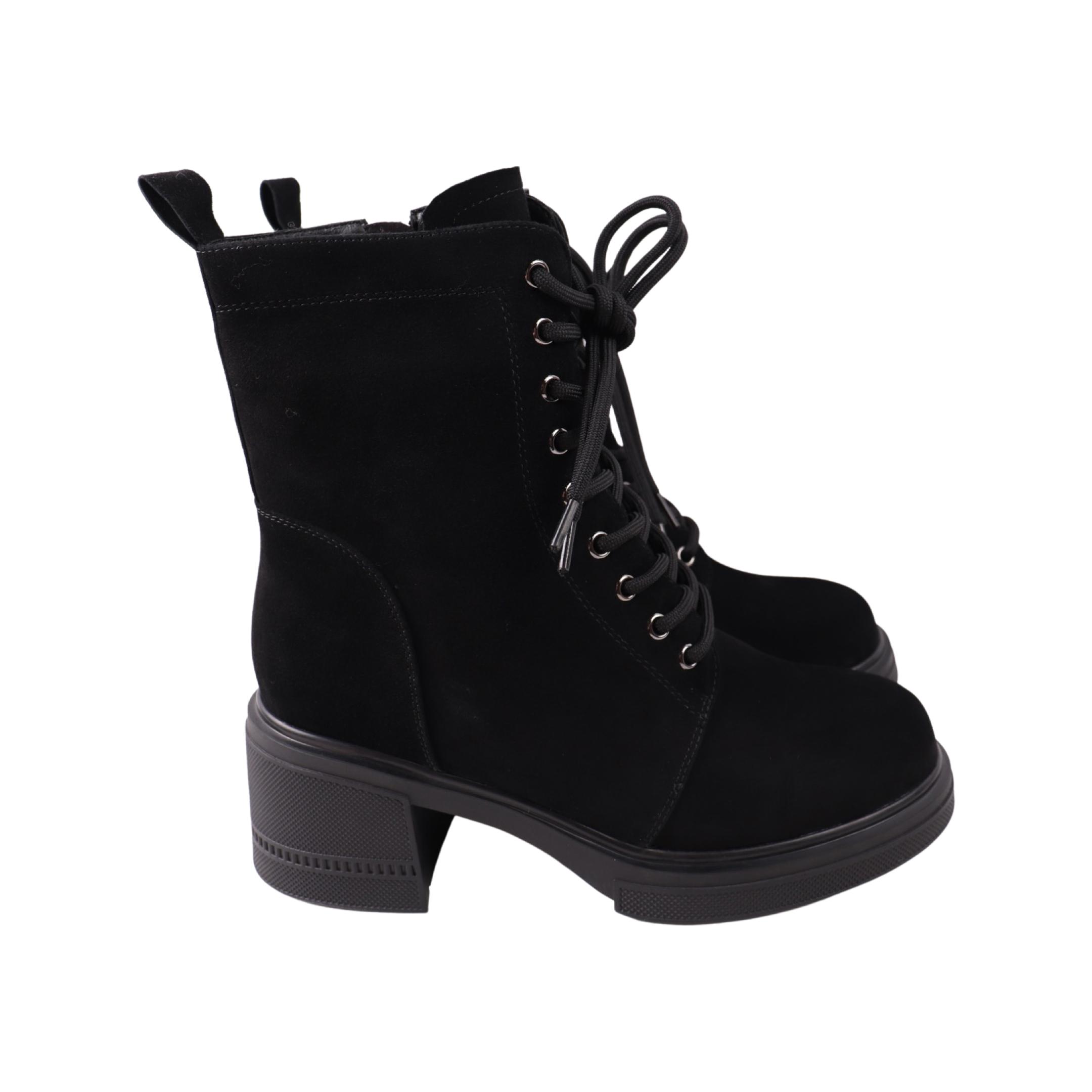 Ботинки женские Melanda натуральная замша р. 39 Черный (210-24ZHC)