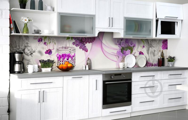 Скинали на кухню Zatarga «Спящие ангелы» 600х2500 мм виниловая 3Д наклейка кухонный фартук самоклеящаяся