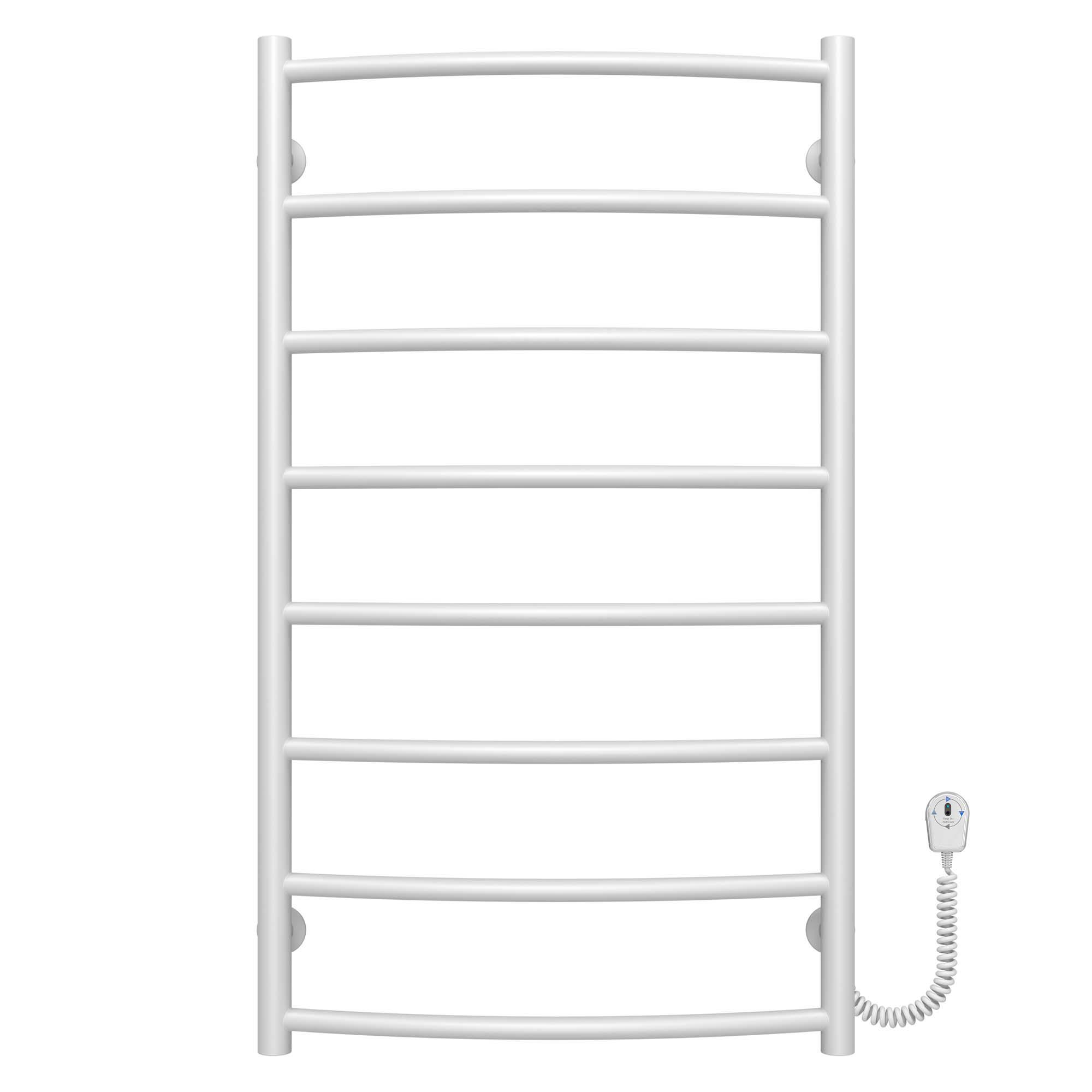 Полотенцесушитель электрический Deffi Классик П8 EF16 нержавеющая сталь 500х900 мм Белый (C.DK.90.50.8.EWR5)
