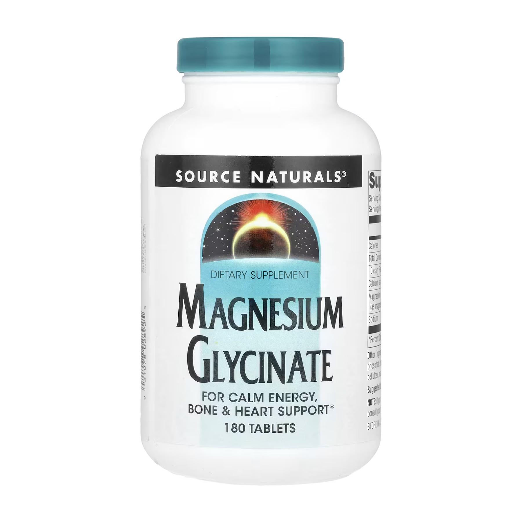 Магний Source Naturals Magnesium Glycinate 180 таблеток (29797)