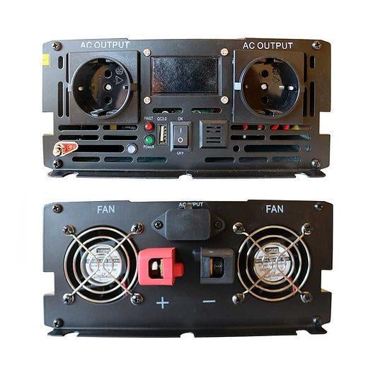 Інвертор ДБЖ 3000/6000 Вт 12В-230В чиста синусоїда із зарядним пристроєм - фото 2 Інвертор ДБЖ 3000/6000 Вт 12В-230В чиста синусоїда із зарядним пристроєм - фото 2