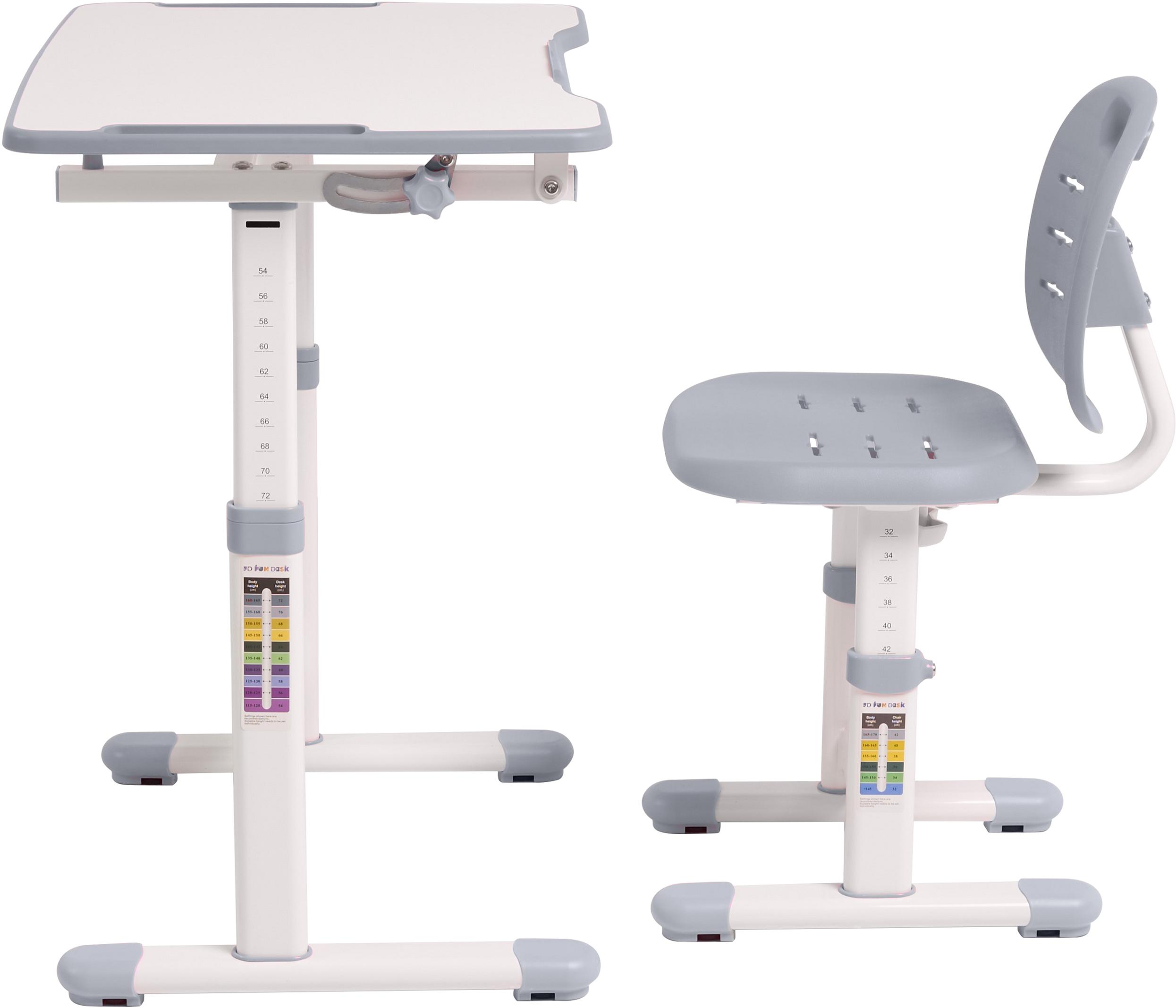 Набір шкільна парта і стілець з регулюванням висоти Fundesk Omino Grey Сірий - фото 5 Набір шкільна парта і стілець з регулюванням висоти Fundesk Omino Grey Сірий - фото 5