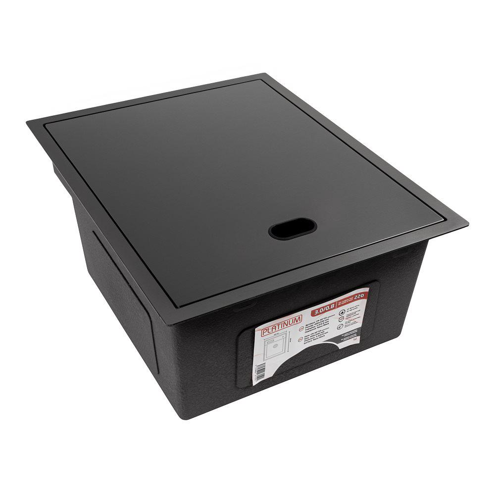 Мойка кухонная PVD Platinum Handmade CM 40х50 скрытая Черный - фото 7