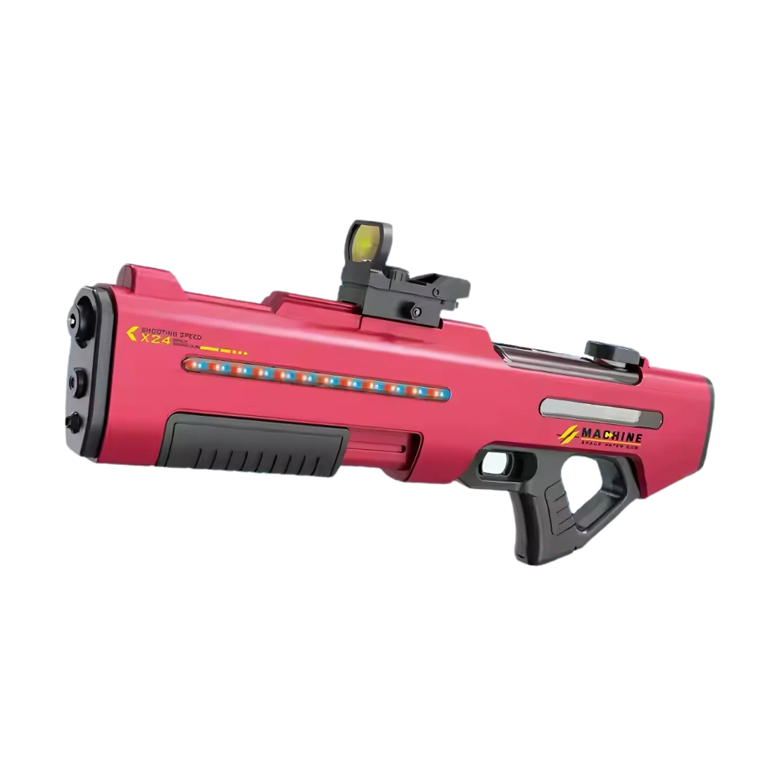 Пистолет-бластер водный электрический аккумуляторный с автоматической закачкой воды Красный