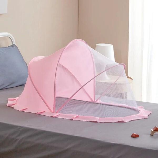 Москітна сітка для дітей L00153-1 до 3 років 125х65х65 см Рожевий (L00153-1) - фото 3 Москітна сітка для дітей L00153-1 до 3 років 125х65х65 см Рожевий (L00153-1) - фото 3