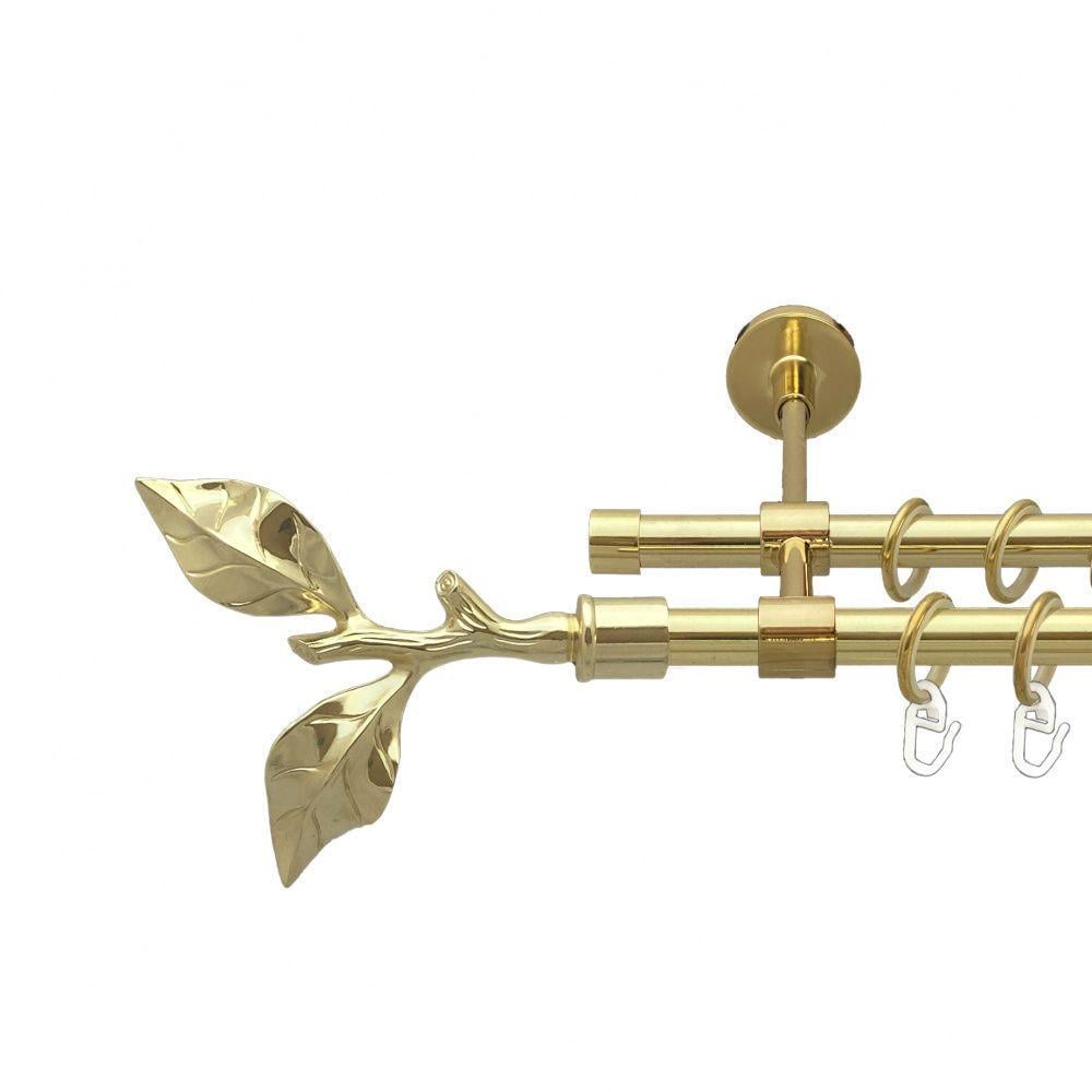 Карниз Orvit Листок двухрядный гладкий 16\16 мм 300 см Золотой (00-00014538)