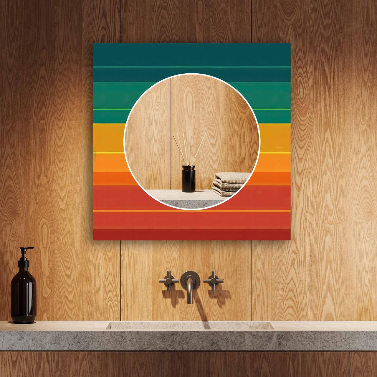 Зеркало на стену NovellaPrint с рисунком узора квадратное 70х70 см (2014.5)