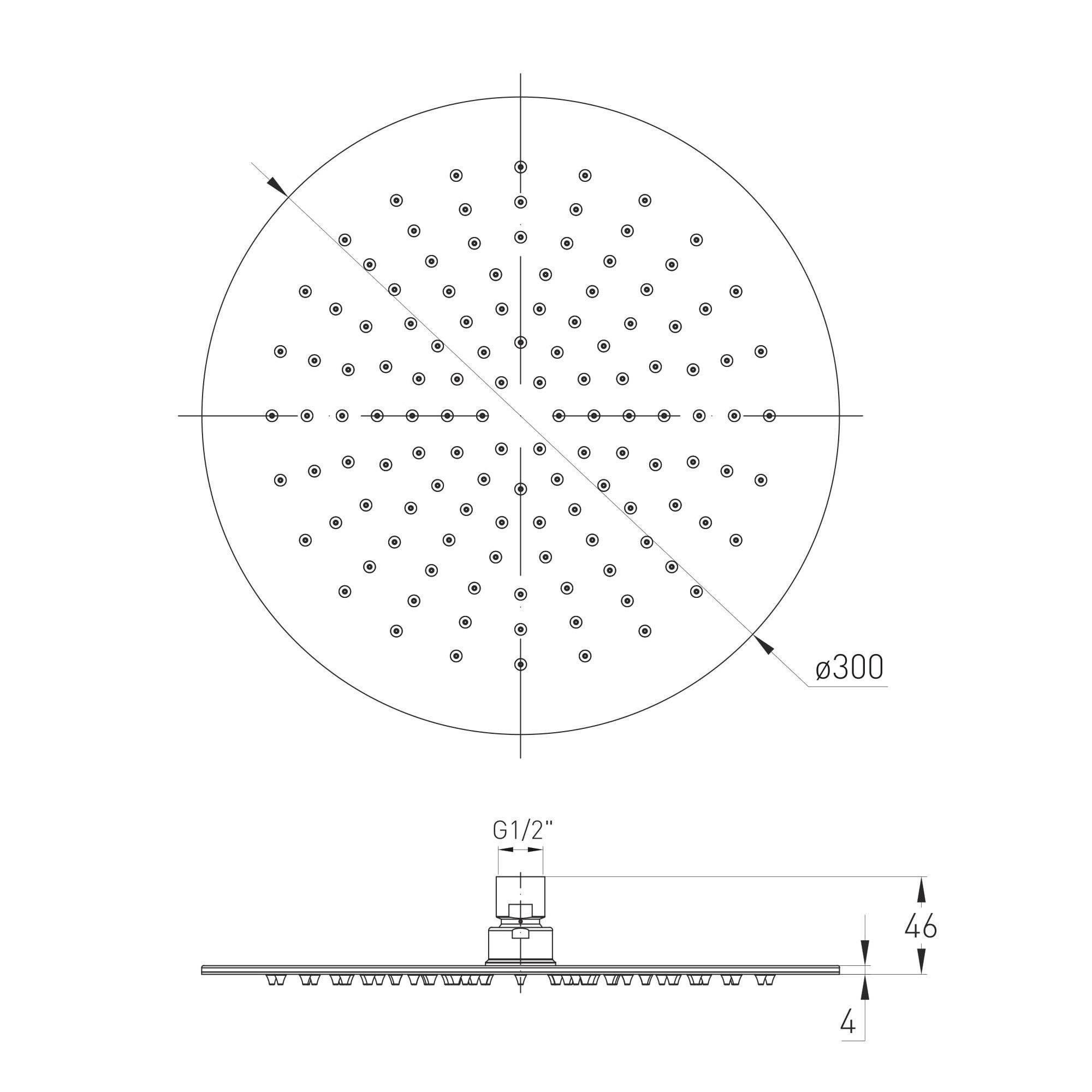 Лейка для душа VOLLE 16008102 CASCADA R70 Ø 250x4 мм SS Хром (68652) - фото 2 Лейка для душа VOLLE 16008102 CASCADA R70 Ø 250x4 мм SS Хром (68652) - фото 2