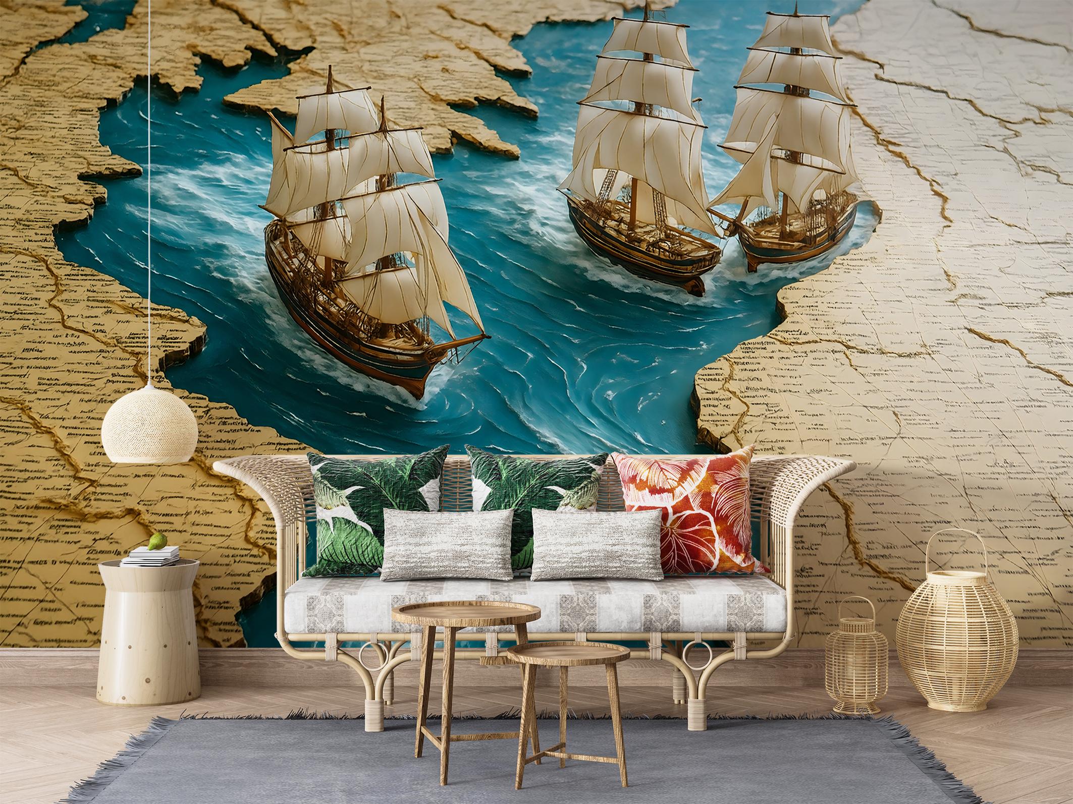 Фотообои флизелиновые Upstream Морское путешествие через карту 230х153 см (SPF-163/3) - фото 5 Фотообои флизелиновые Upstream Морское путешествие через карту 230х153 см (SPF-163/3) - фото 5