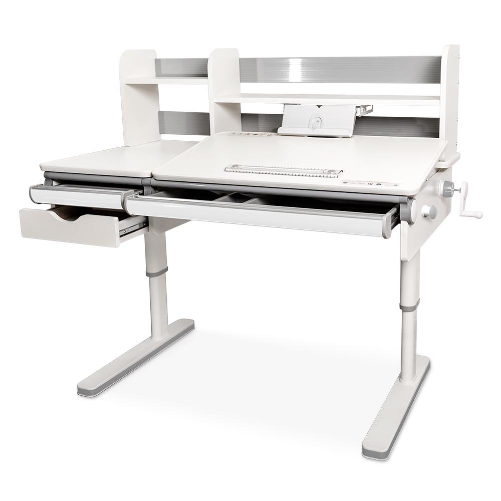 Шкільна ергономічна дитяча парта трансформер Mealux Montreal Multicolor з полицею Білий (BD-670 W/MC з полицею) - фото 1 Шкільна ергономічна дитяча парта трансформер Mealux Montreal Multicolor з полицею Білий (BD-670 W/MC з полицею) - фото 1