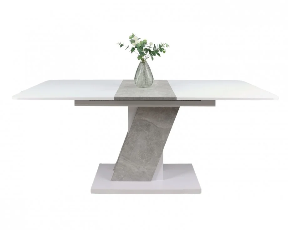 Стол обеденный Intarsio Carvelo 140/180x80 Белая аляска/Индастриал