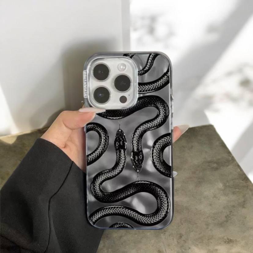 Чохол на Iphone 15 Pro глянцевий Snake, захисний, Чорний