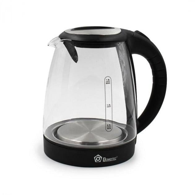 Электрочайник стеклянный Domotec MS-8111 1,8 л Черный (1588404203)