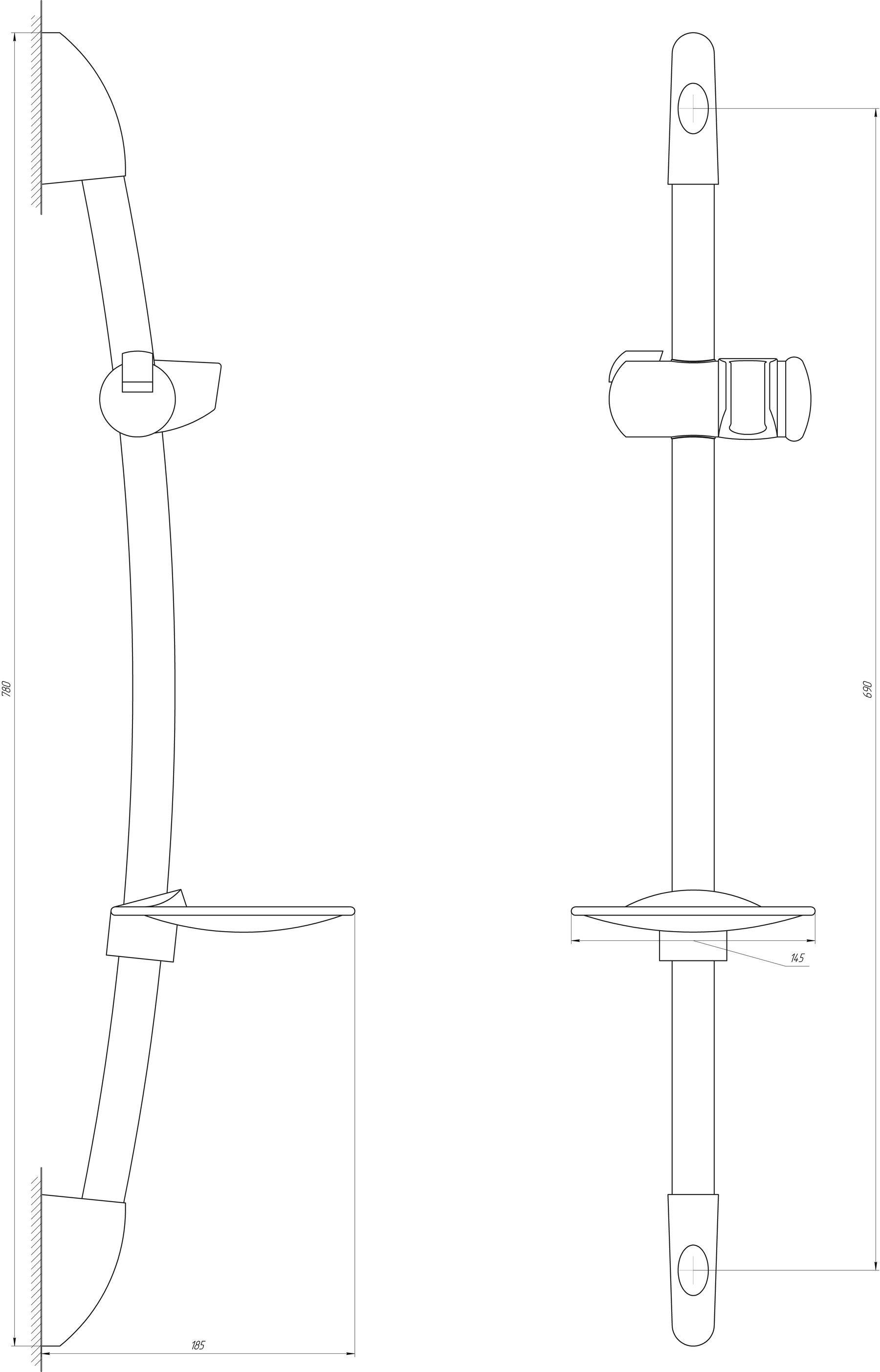 Душова стійка Globus Lux BL-106C в блістері - фото 4