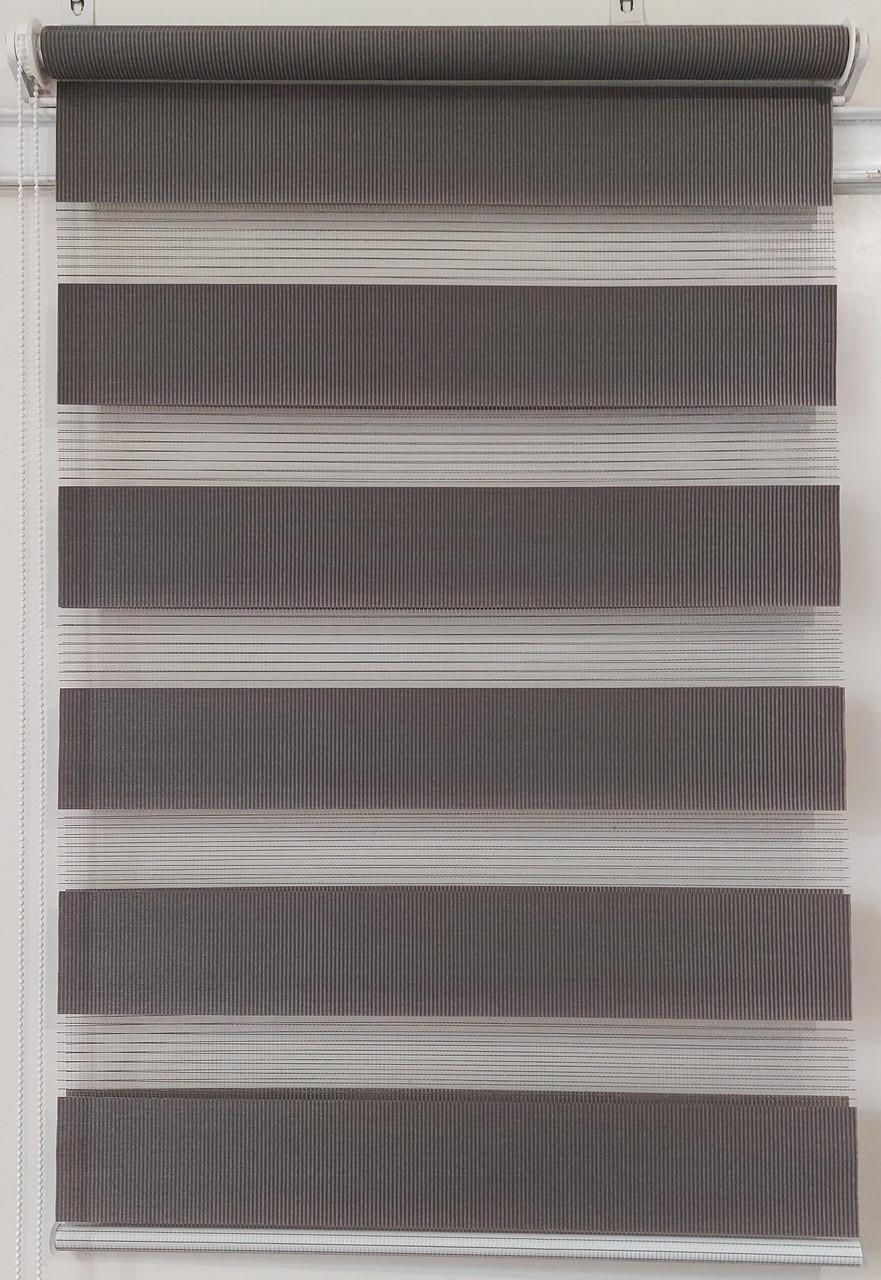 Рулонная штора день-ночь Miranda ВМ-1220 85х200 см Графит (ВМ-1220-141)