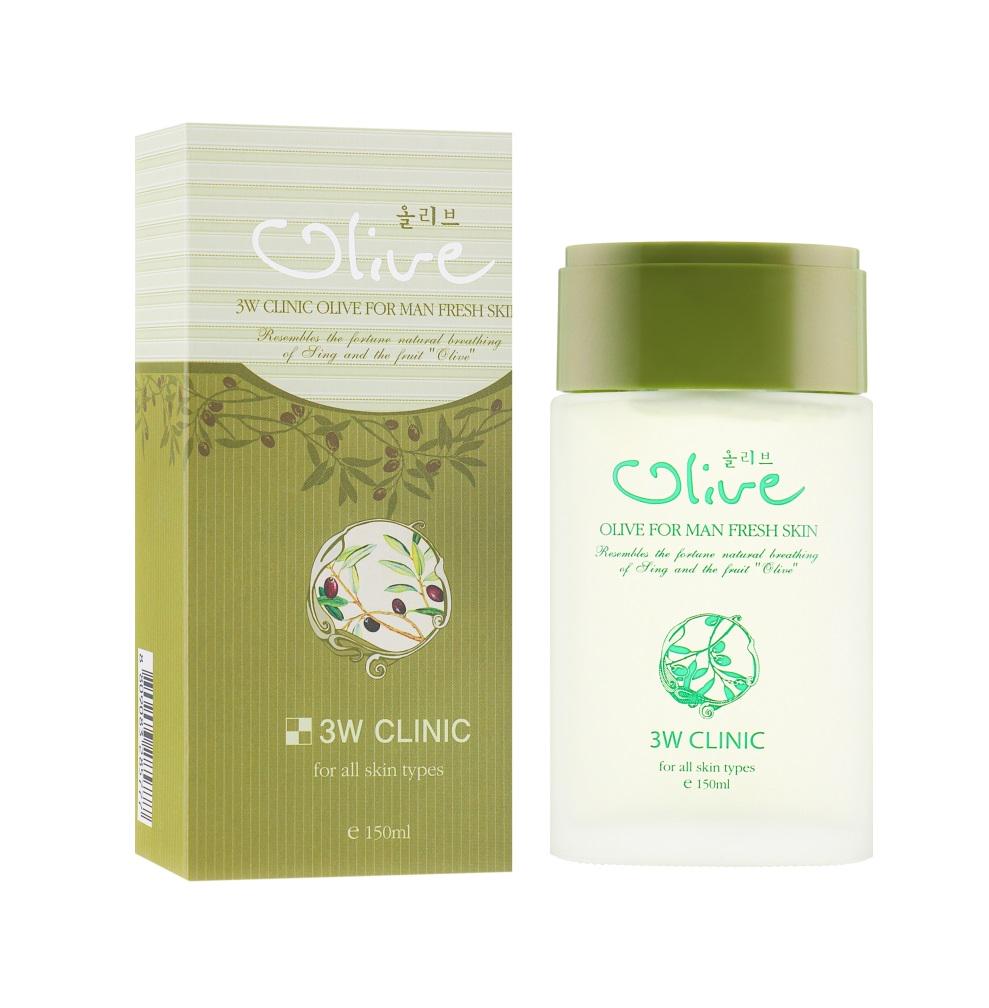 Тонер зволожуючий для обличчя для чоловіків Olive For Man Fresh Skin 3W Clinic 150 мл (8809083285777)
