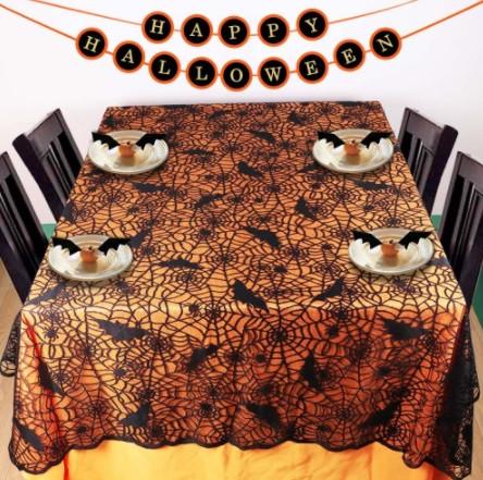 Декор на Хэллоуин скатерть 150х210 см Черный (66322) - фото 2