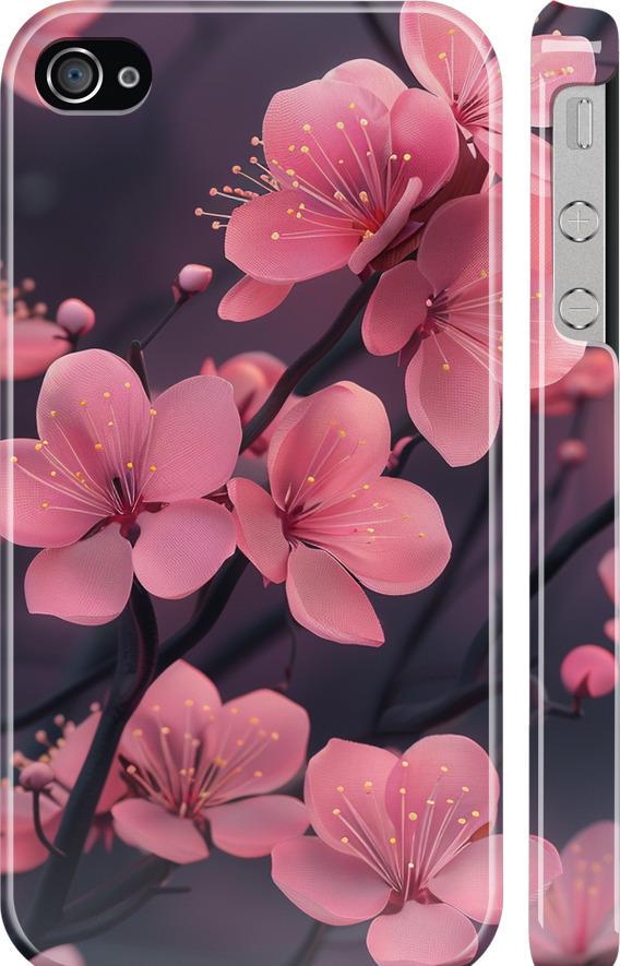 Чехол на iPhone 4 Пурпурная сакура (6075c-15-42517) Чехол на iPhone 4 Пурпурная сакура (6075c-15-42517)