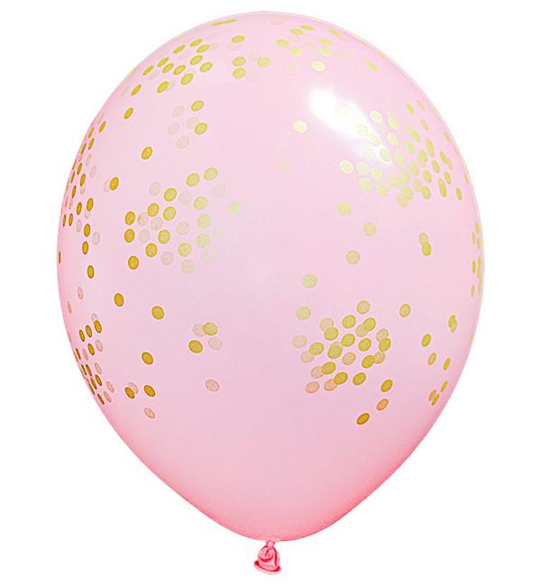 Воздушные шарики натуральный латекс Ø 30 см 5 шт. Pink
