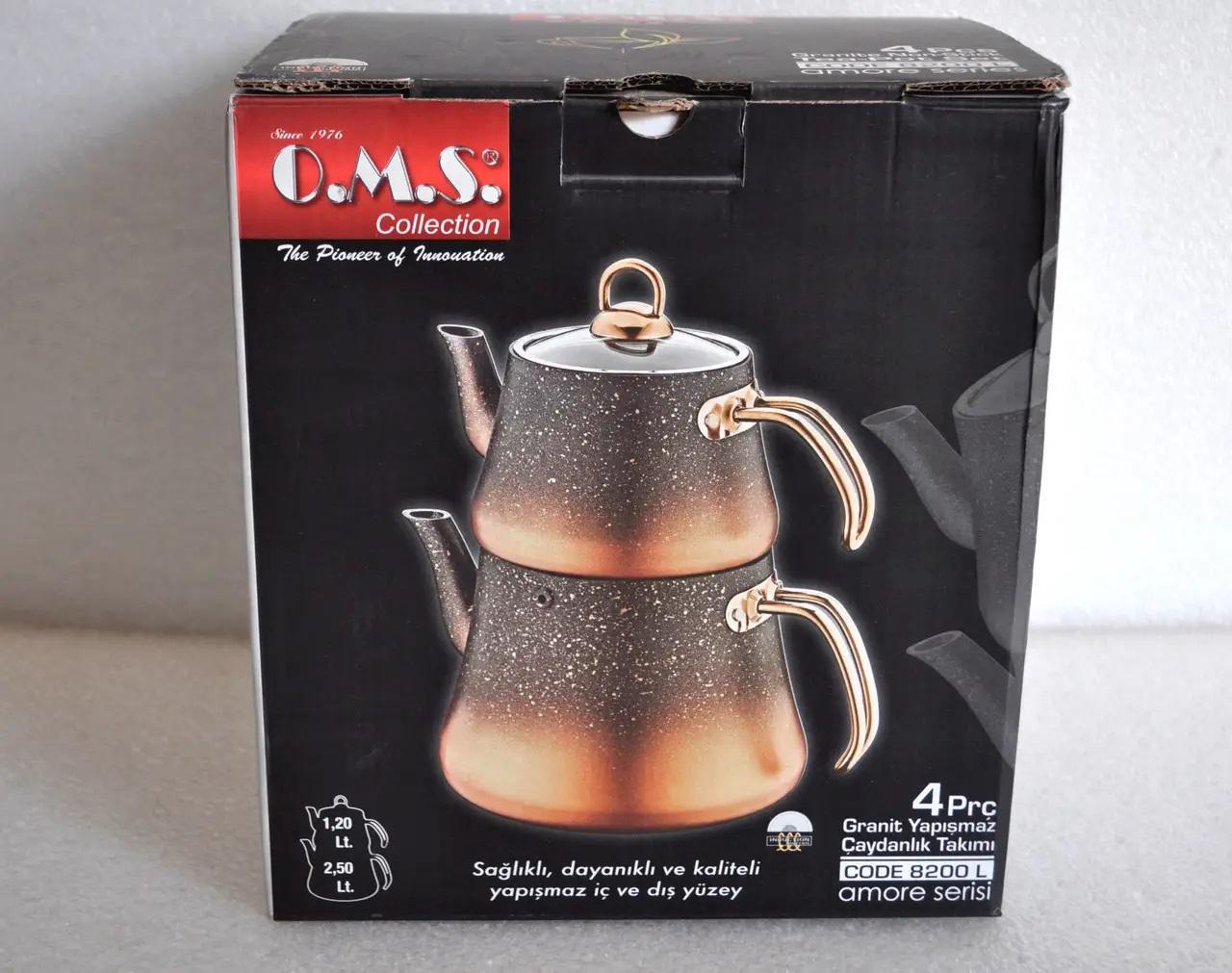 Чайник двухярусный O.M.S. Collection 8200 M 0,8/1,8 л Gold (88102) - фото 9 Чайник двухярусный O.M.S. Collection 8200 M 0,8/1,8 л Gold (88102) - фото 9