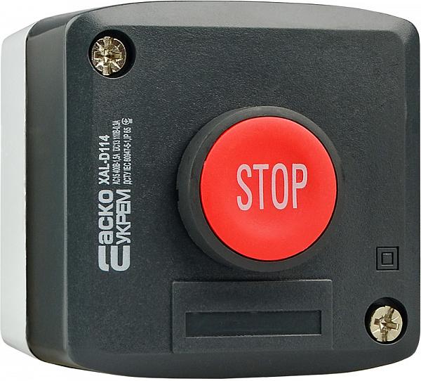 Пост одноместный АСКО-Укрем XAL-D114 Стоп 2.5А 220V 1NC IP54 (A0140020055)