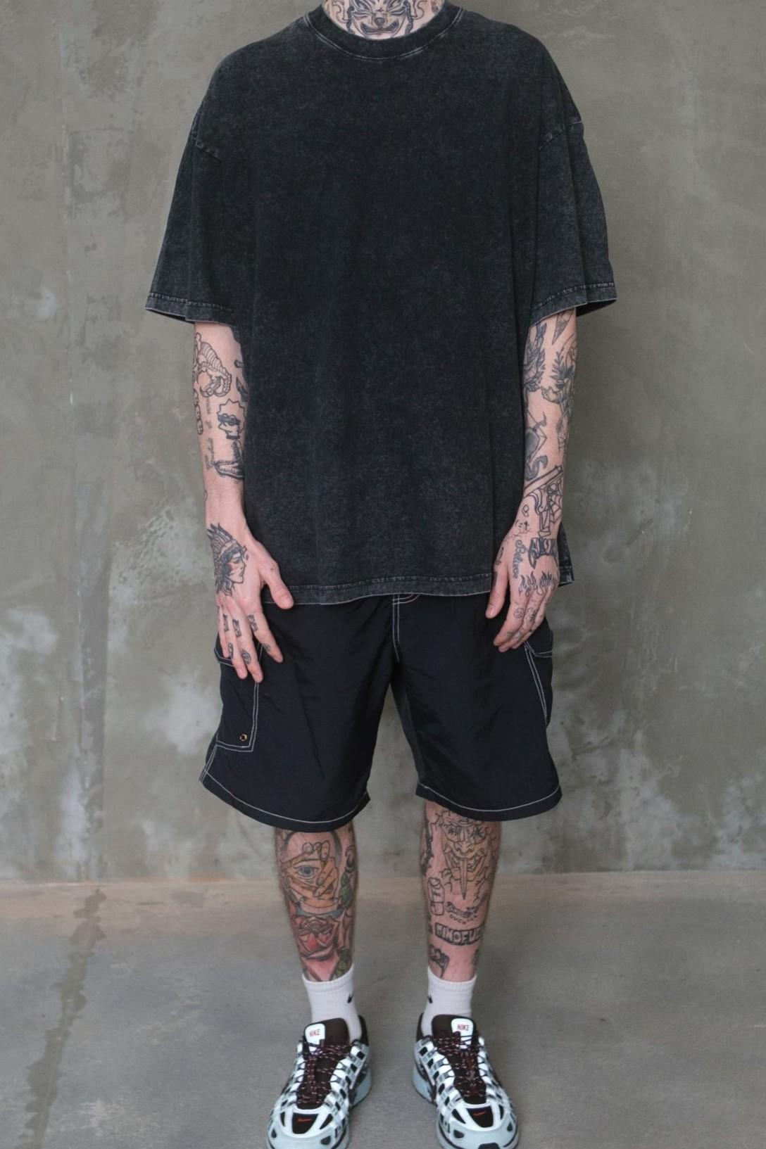 Футболка мужская Without Washed вываренная оверсайз S/M Black (S8049594)