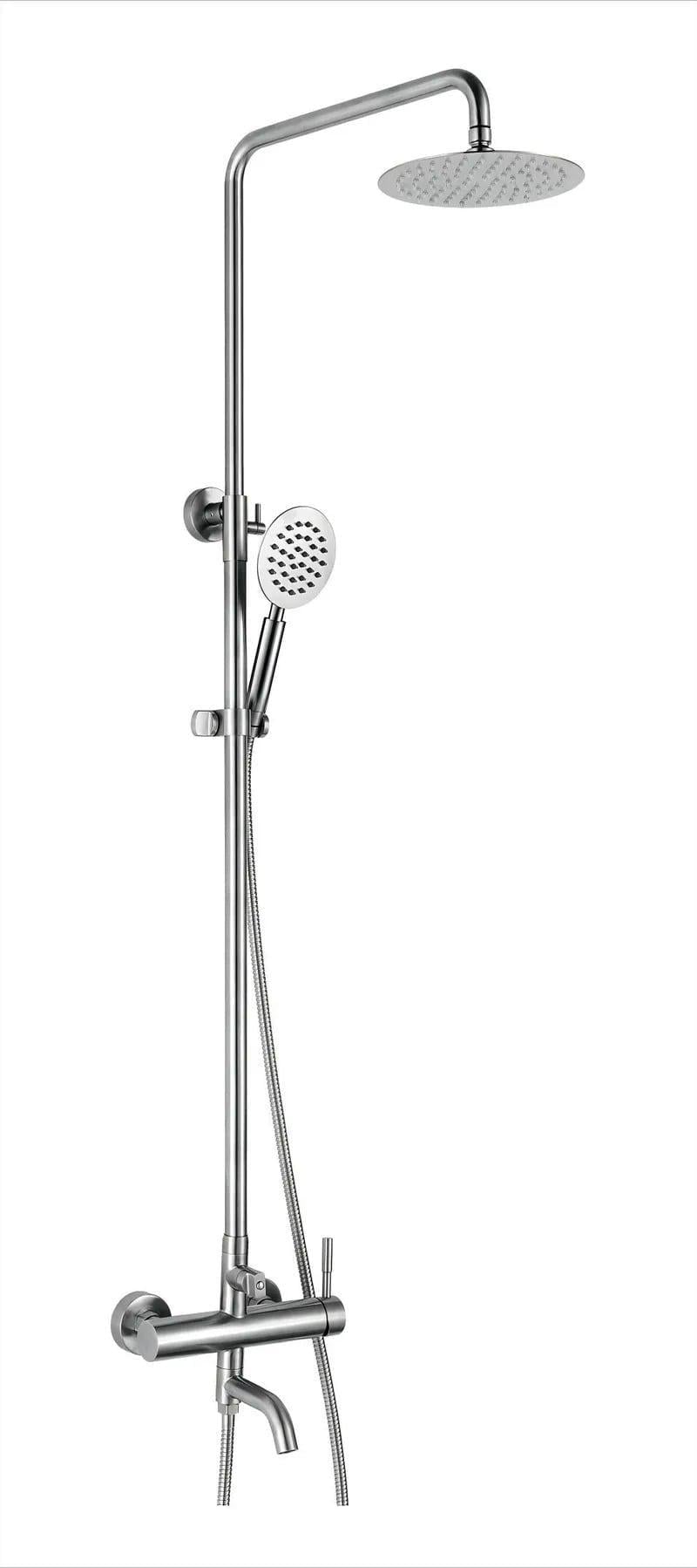 Душевая колонна со смесителем Zerix SUS-008-J из нержавеющей стали SUS304 (ZX5612)