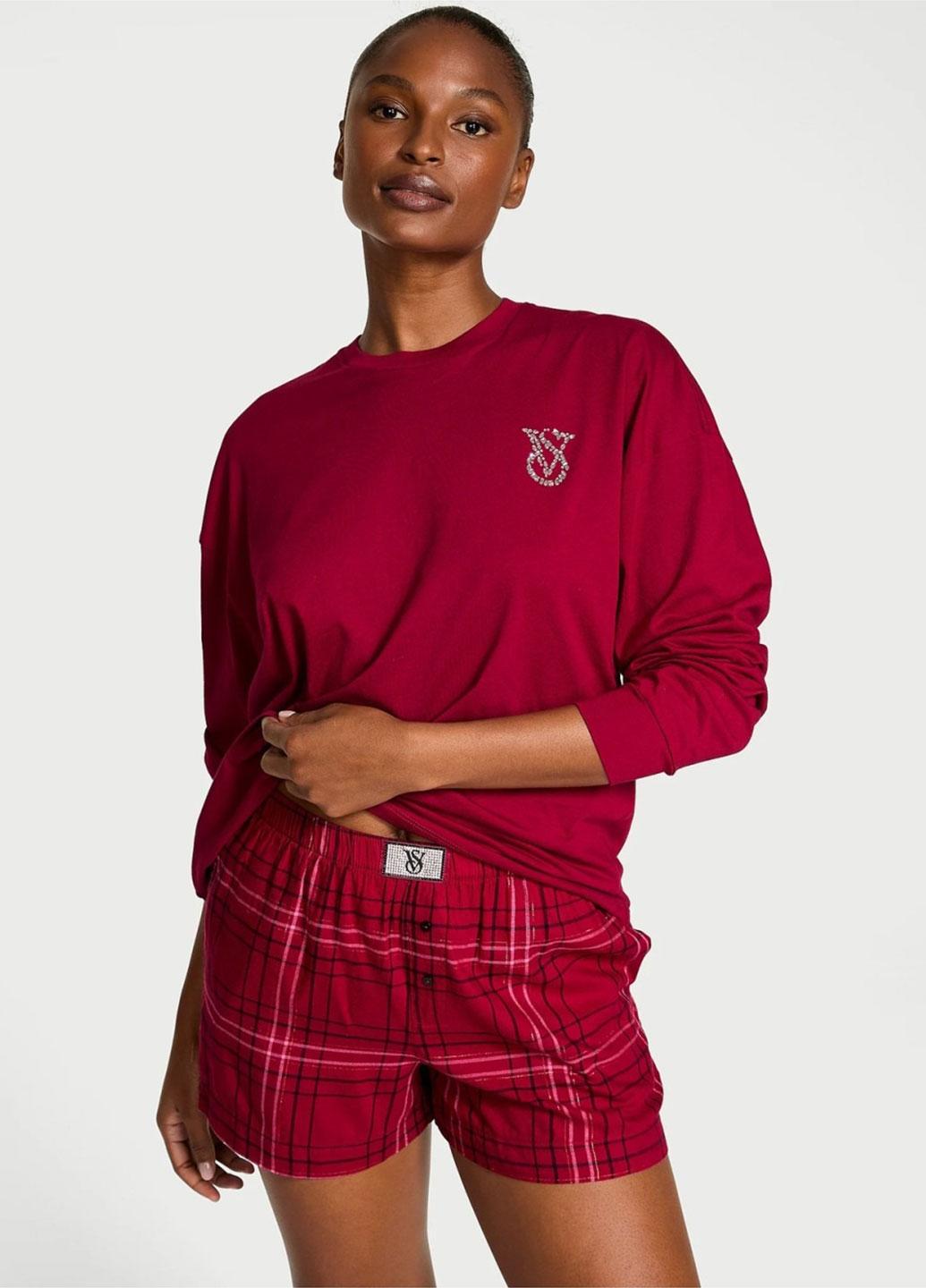 Пижама Victoria's Secret M Бордовый (7000R00428584QBJM)