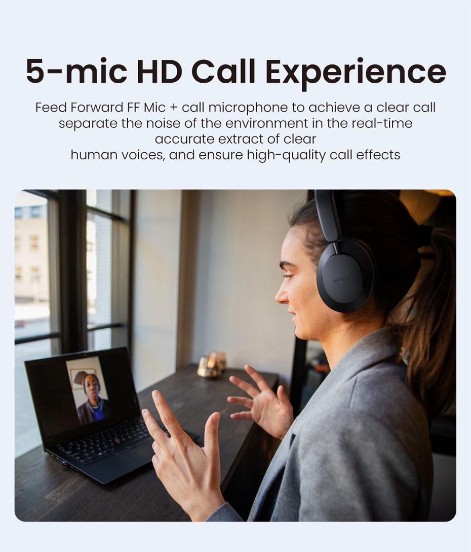 Навушники бездротові UGREEN HiTune Max 3 Bluetooth 5.0 Чорний (90422) - фото 14 Навушники бездротові UGREEN HiTune Max 3 Bluetooth 5.0 Чорний (90422) - фото 14