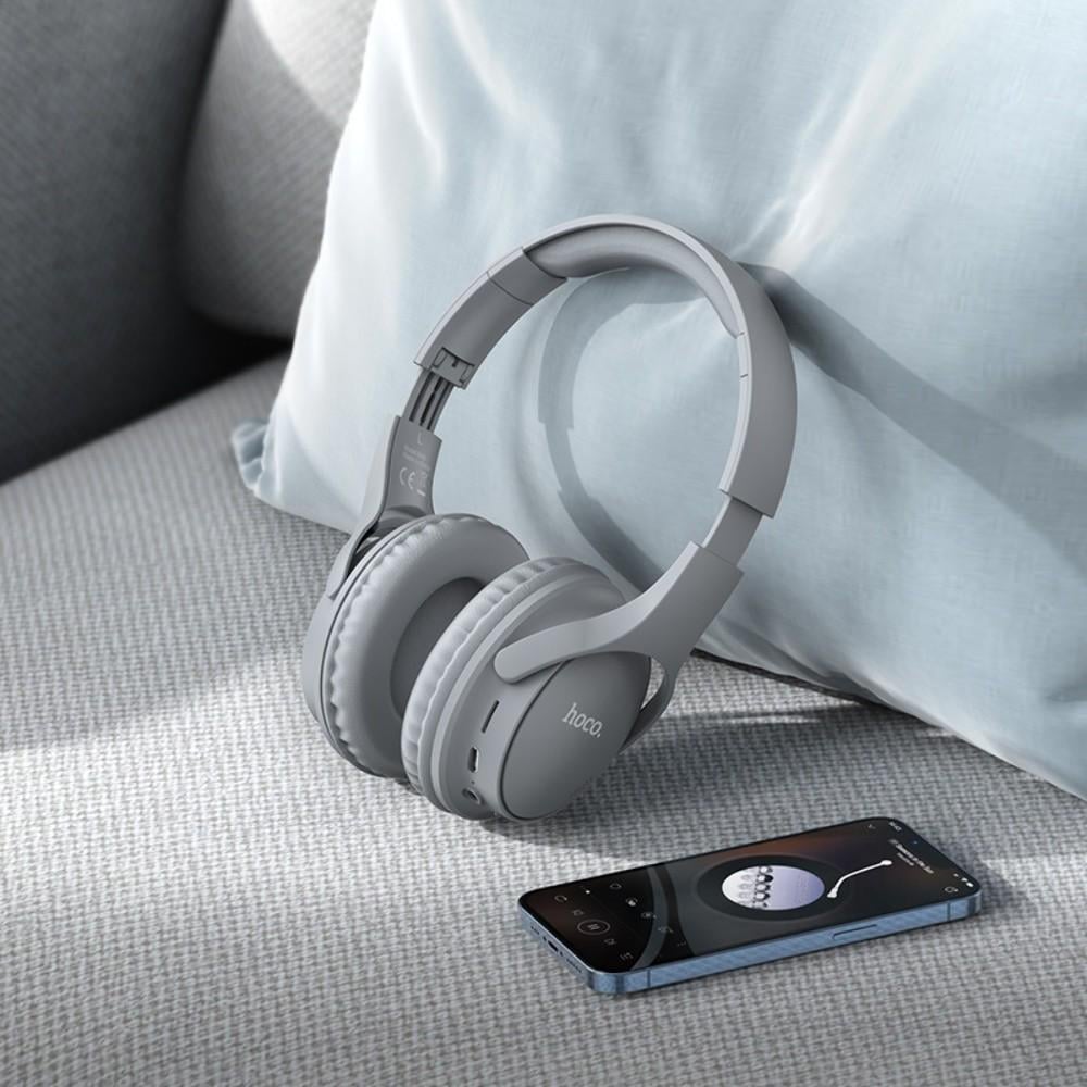 Наушники Hoco W40 Bluetooth с микрофоном Grey - фото 4