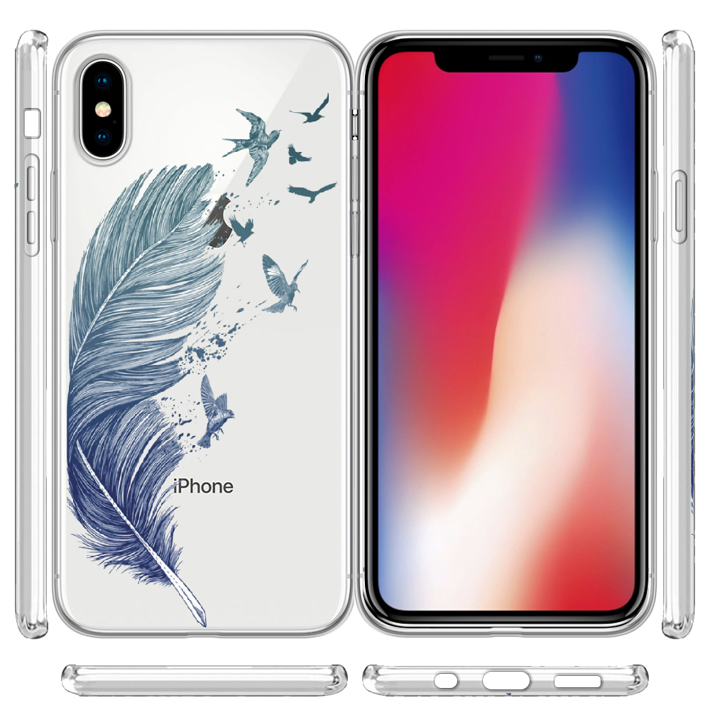 Чехол Boxface iPhone XS Feather Прозрачный силикон (35413-cc38-32139) - фото 3