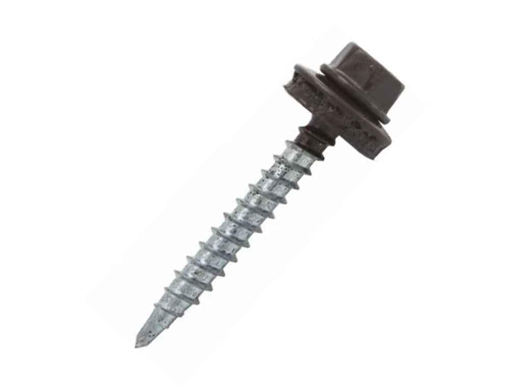 Саморіз даховий Крептех 4,8х19 250 шт. Коричневий зі свердлом RAL 80 9T648 (953540)