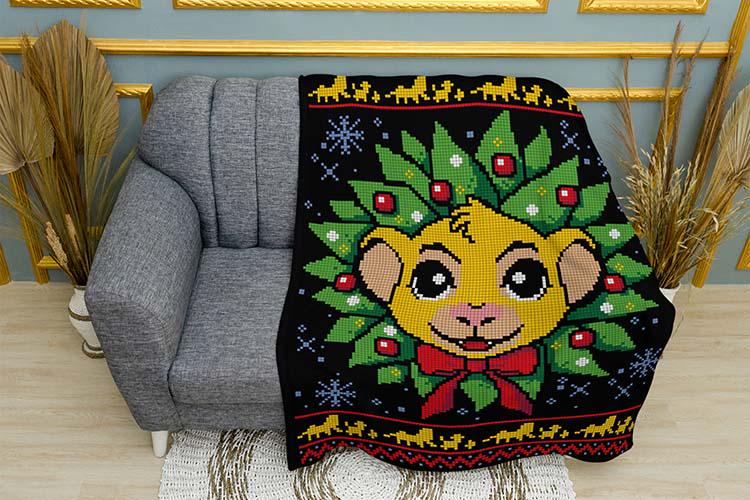 Плед плюшевый Lion’s Christmas Simba однослойный 135х150 см (114469)