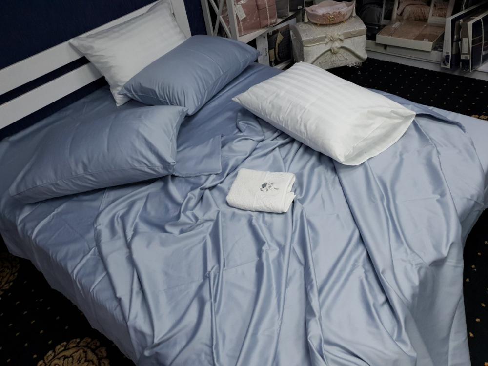 Комплект постельного белья на резинке Моно №186 сатин Premium полуторный/наволочки 50х70/70х70 см Forever (5676) - фото 5