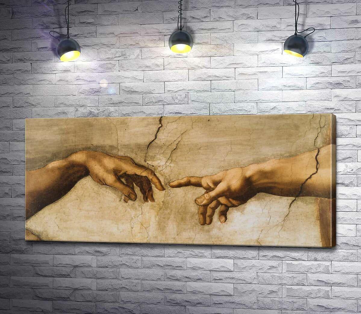Картина ArtPoster Палец Бога тянется к Адаму 100x45 см Модуль №1 (003209)