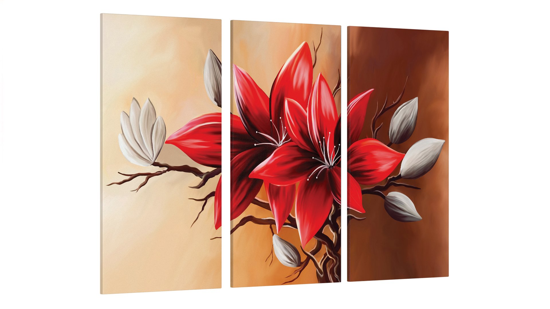 Картина модульная Абстракция Цветы (Art-154_XXL)