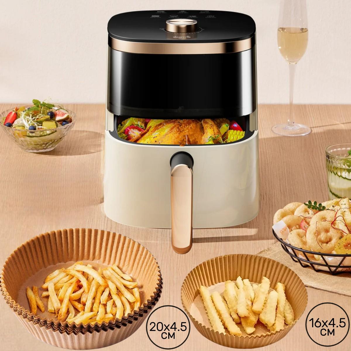 Набор пергаментных форм для аэрогриля и мультипечи Kraft круглые 100 шт. 16х4,5/20х4,5 см - фото 2 Набор пергаментных форм для аэрогриля и мультипечи Kraft круглые 100 шт. 16х4,5/20х4,5 см - фото 2