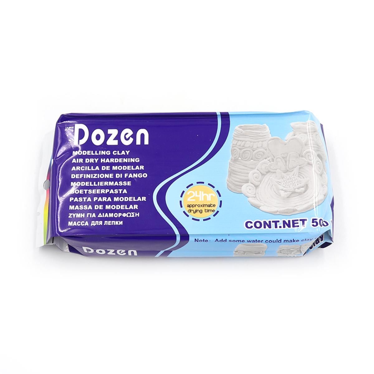 Полімерна глина самозастигаюча Dozen, 500 г., Біла, (0667DSCN)