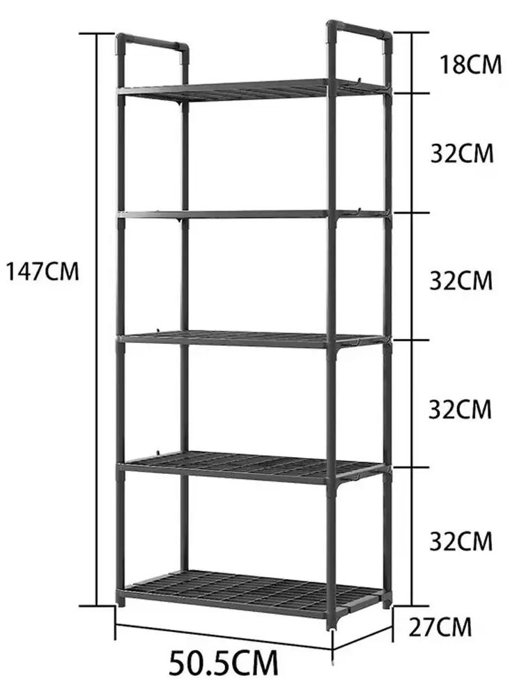 Кухонна полиця підлогова на 5 ярусів 50,5х147х27 см (27415532) - фото 5