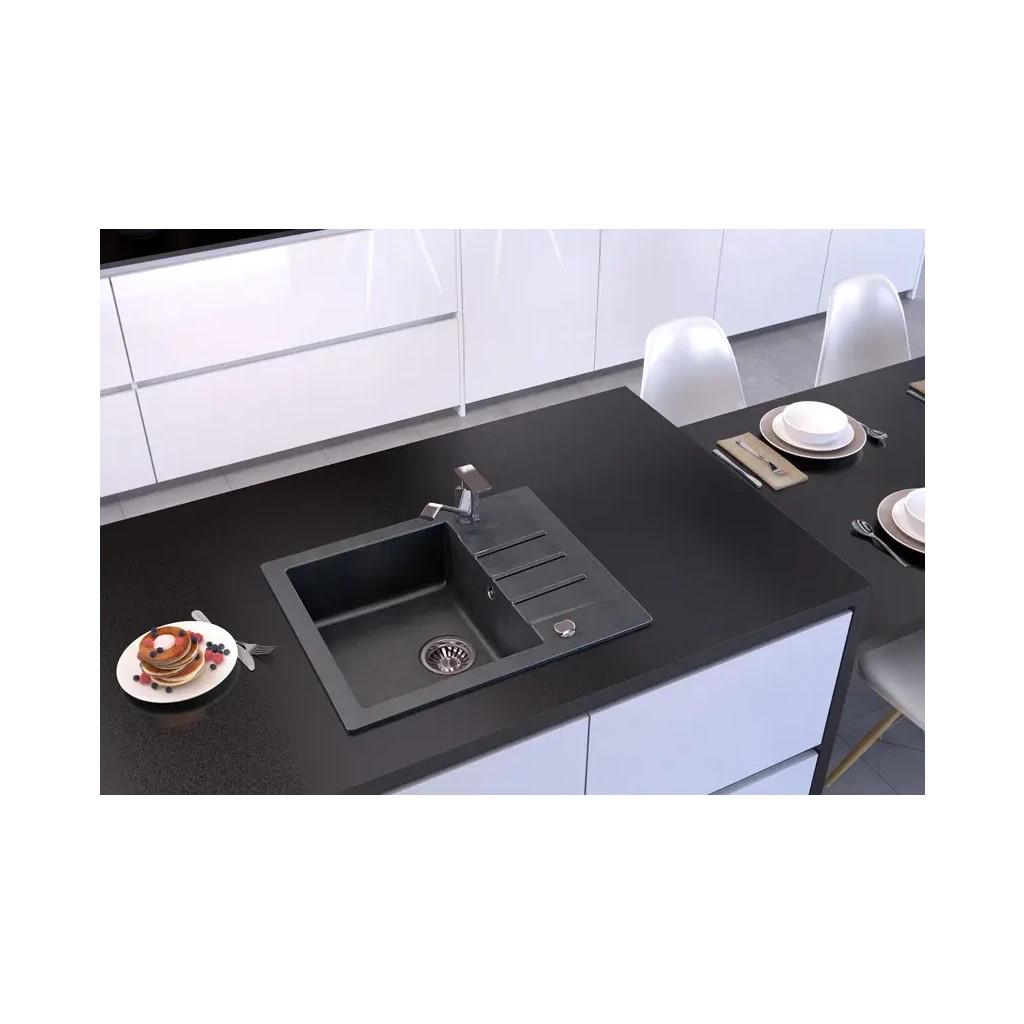 Мийка кухонна Axis Group Mojito 20 Black 10 (11A.MO020.910.10/1.101.116.10) - фото 5